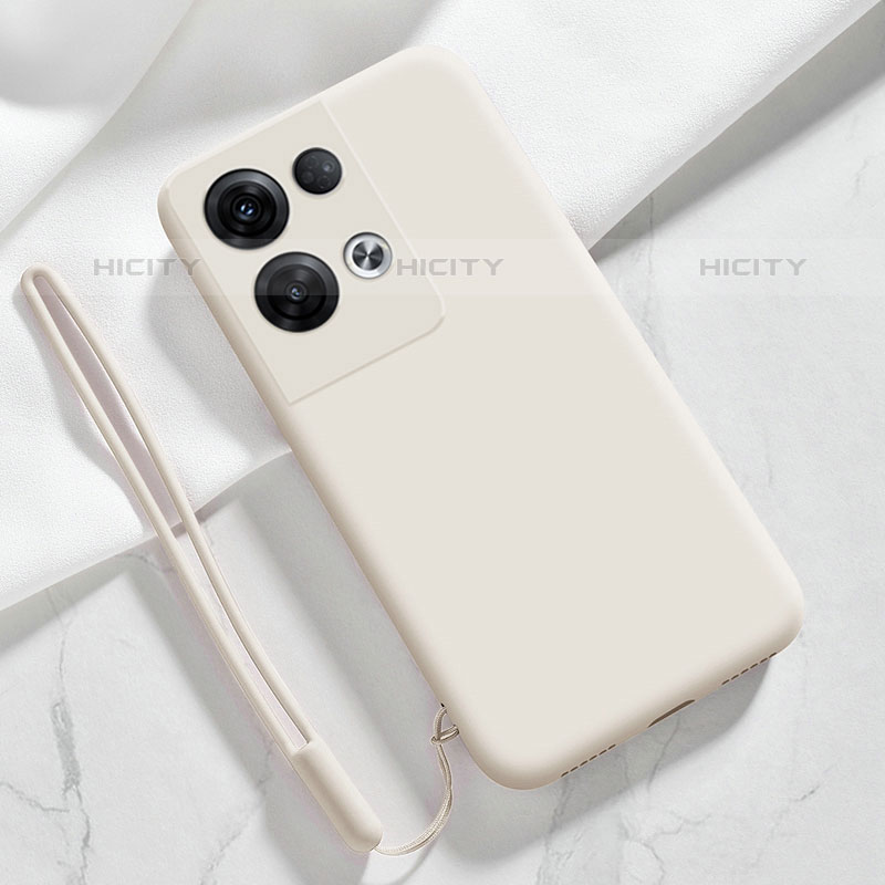 Funda Silicona Ultrafina Goma 360 Grados Carcasa S02 para Oppo Reno8 Pro 5G Blanco