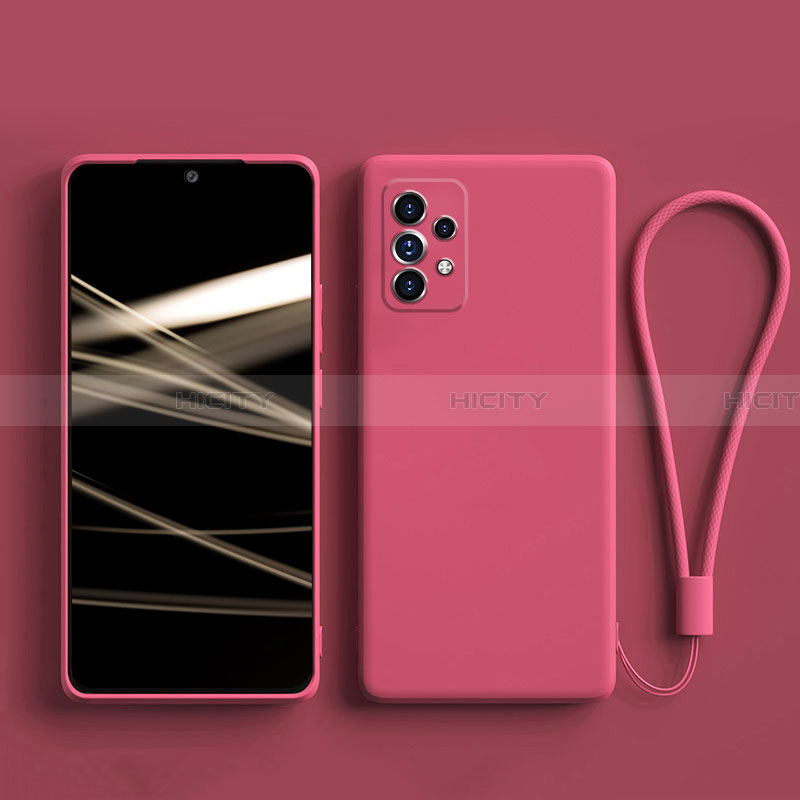 Funda Silicona Ultrafina Goma 360 Grados Carcasa S02 para Samsung Galaxy A13 4G Rosa Roja