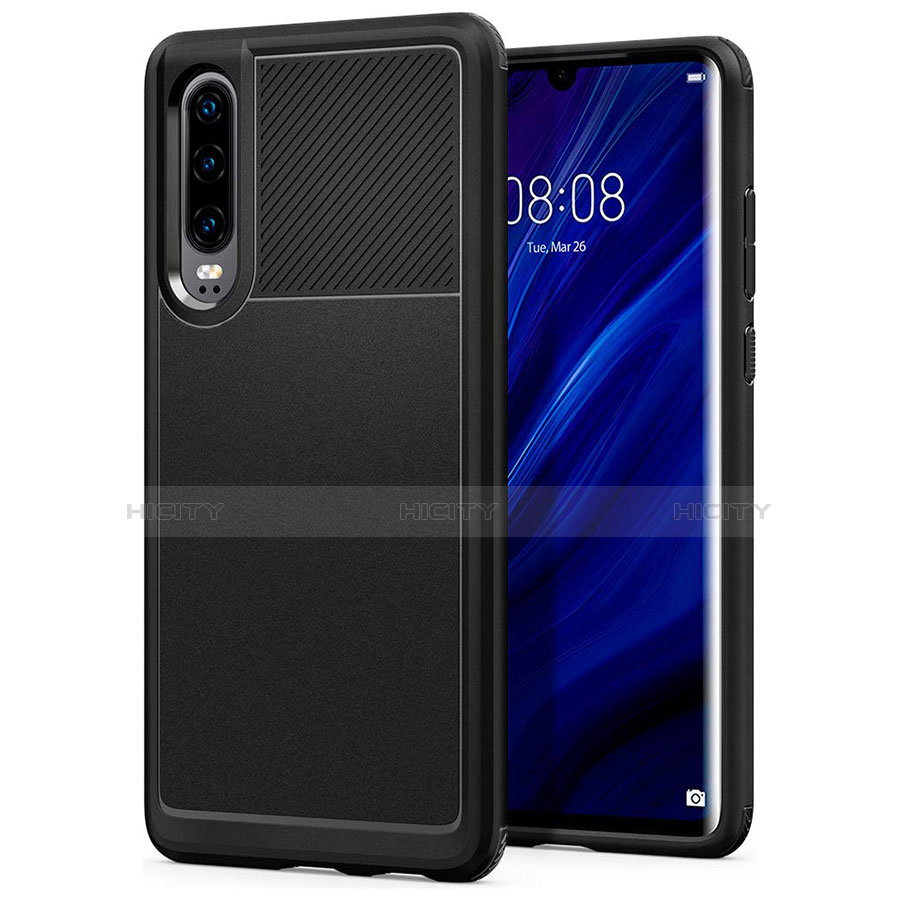 Funda Silicona Ultrafina Goma 360 Grados Carcasa S03 para Huawei P30 Negro