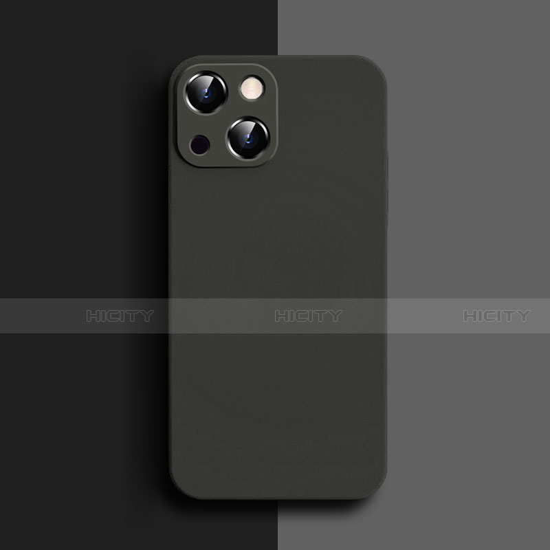 Funda Silicona Ultrafina Goma 360 Grados Carcasa S04 para Apple iPhone 13 Mini Negro