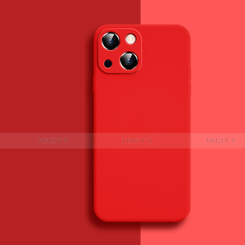 Funda Silicona Ultrafina Goma 360 Grados Carcasa S04 para Apple iPhone 13 Mini Rojo