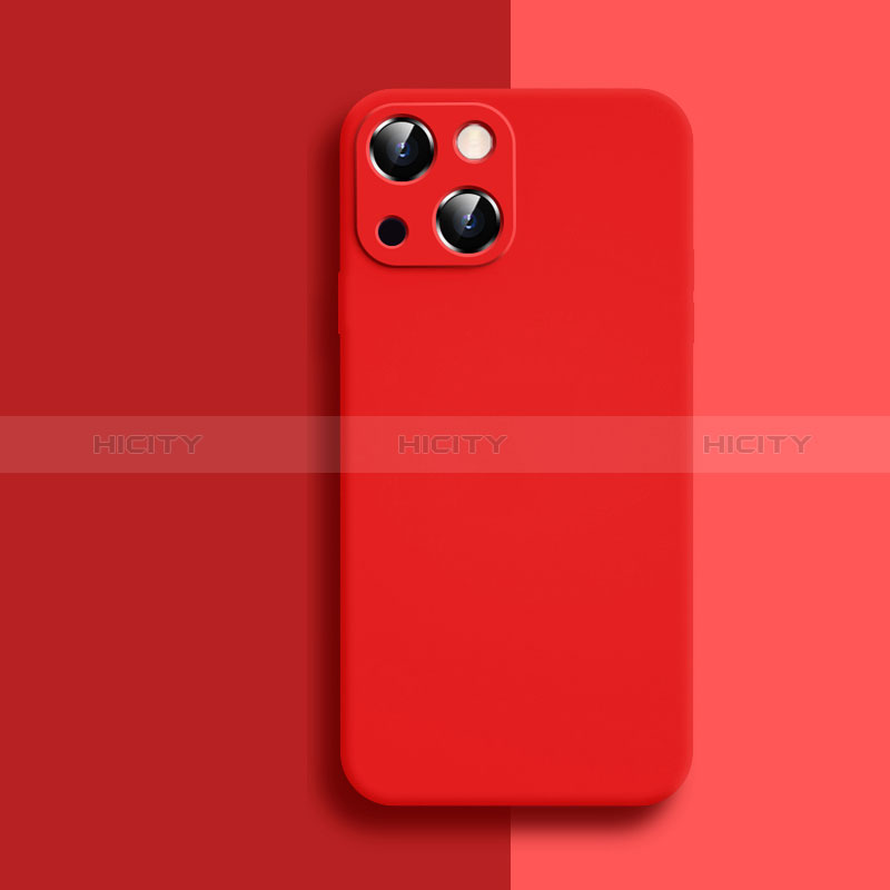 Funda Silicona Ultrafina Goma 360 Grados Carcasa S04 para Apple iPhone 15 Plus Rojo