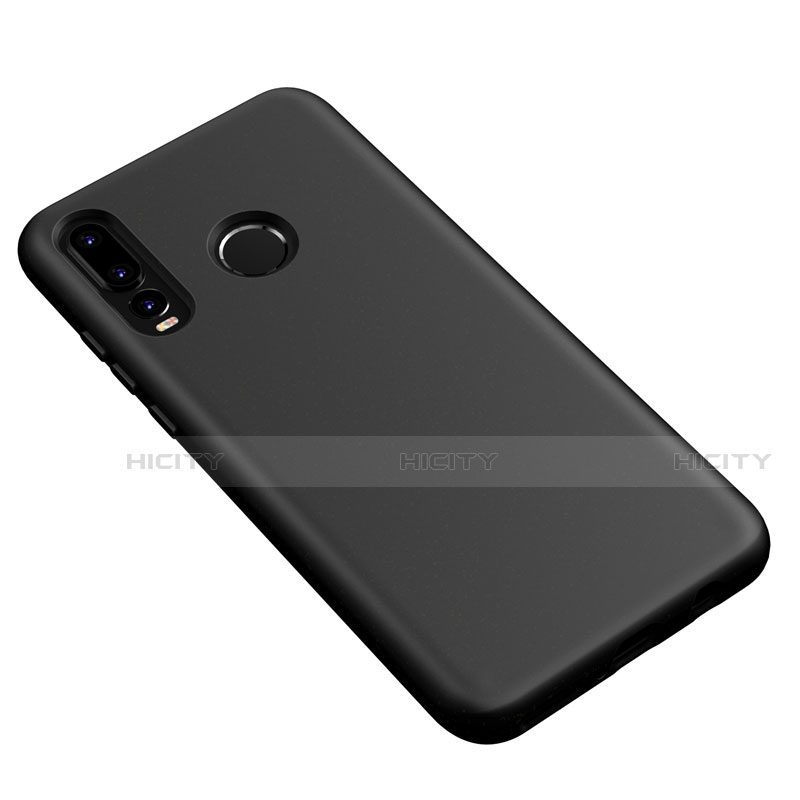 Funda Silicona Ultrafina Goma 360 Grados Carcasa S04 para Huawei P30 Lite Negro