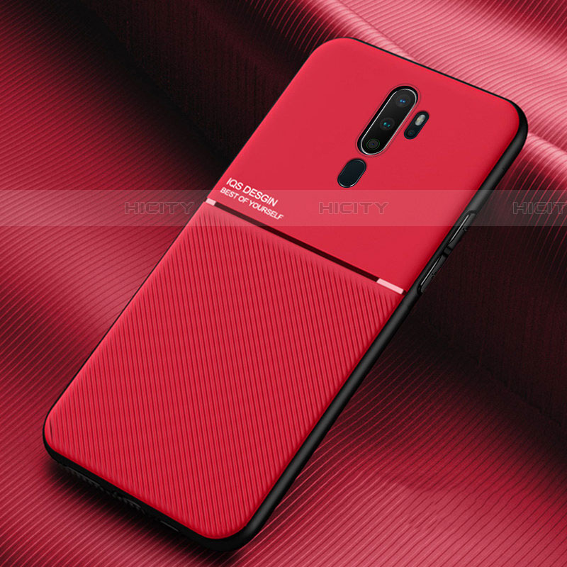 Funda Silicona Ultrafina Goma 360 Grados Carcasa S04 para Oppo A5 (2020) Rojo