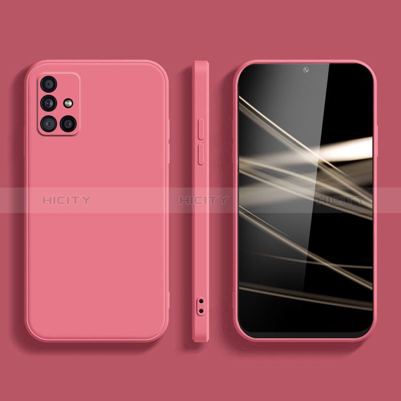 Funda Silicona Ultrafina Goma 360 Grados Carcasa S04 para Samsung Galaxy A71 4G A715 Rosa Roja