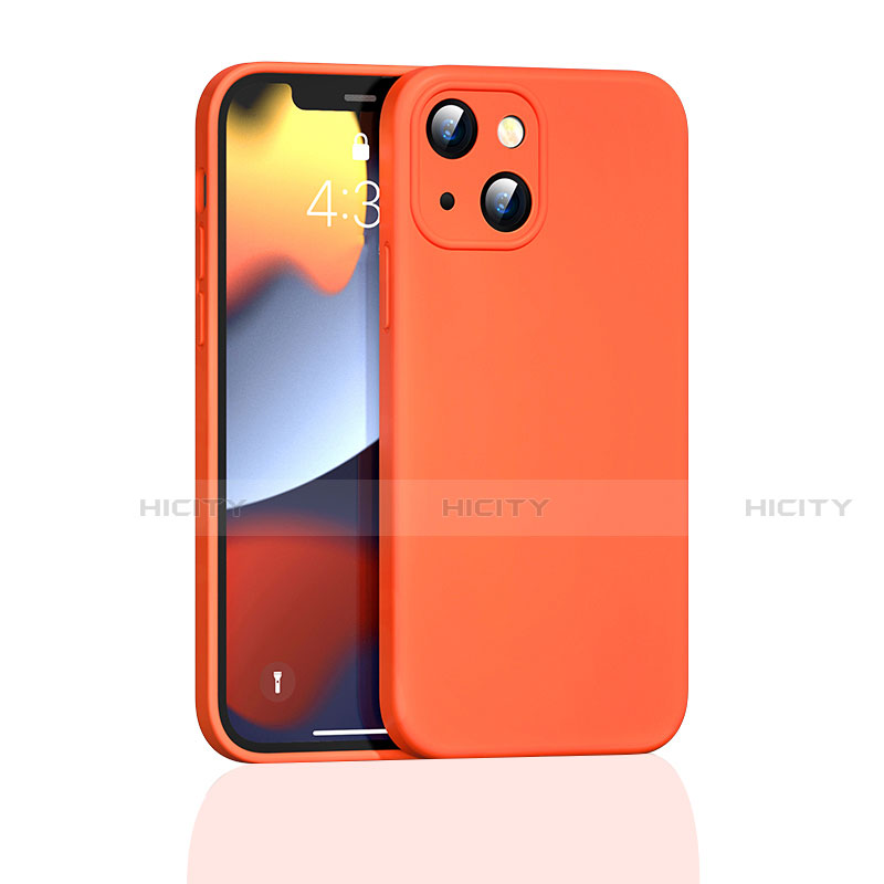 Funda Silicona Ultrafina Goma 360 Grados Carcasa S05 para Apple iPhone 14 Naranja
