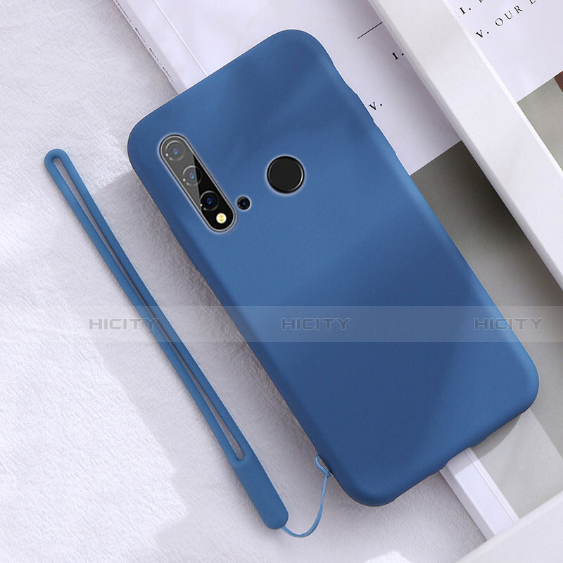 Funda Silicona Ultrafina Goma 360 Grados Carcasa S05 para Huawei Nova 5i Azul