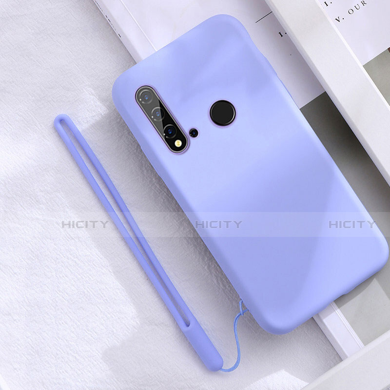 Funda Silicona Ultrafina Goma 360 Grados Carcasa S05 para Huawei Nova 5i Morado