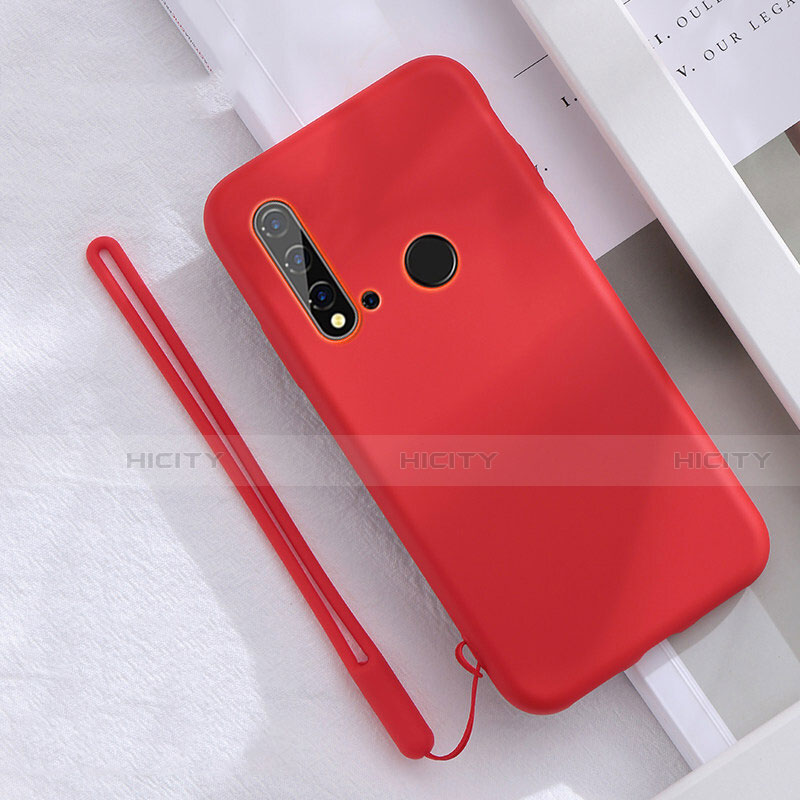 Funda Silicona Ultrafina Goma 360 Grados Carcasa S05 para Huawei Nova 5i Rojo