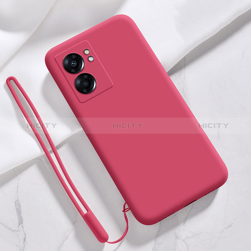 Funda Silicona Ultrafina Goma 360 Grados Carcasa S05 para Oppo A77 5G Rojo