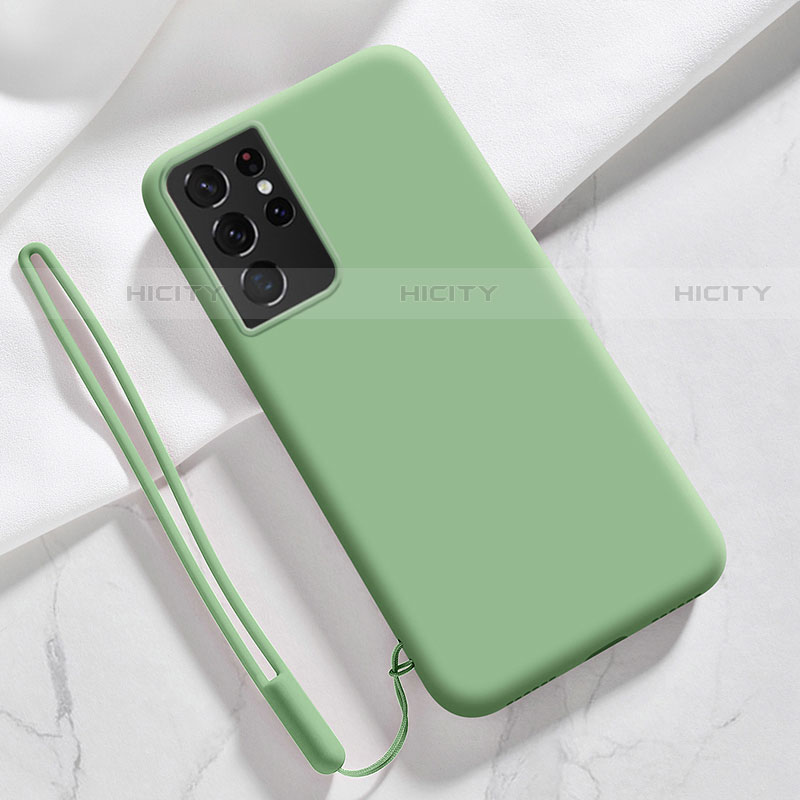 Funda Silicona Ultrafina Goma 360 Grados Carcasa S05 para Samsung Galaxy S21 Ultra 5G Verde