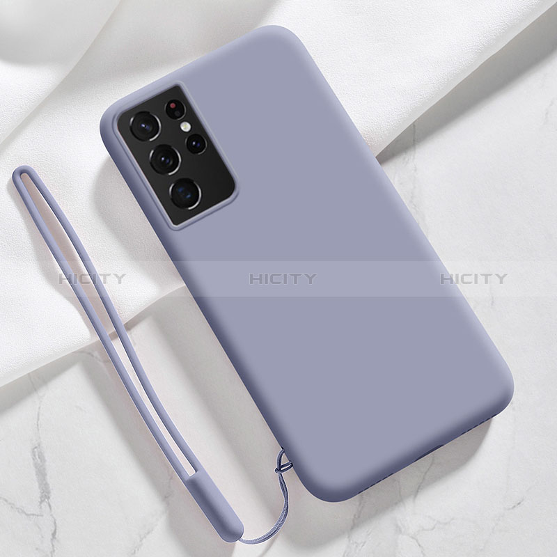 Funda Silicona Ultrafina Goma 360 Grados Carcasa S05 para Samsung Galaxy S25 Ultra 5G Gris Lavanda