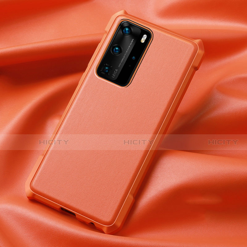 Funda Silicona Ultrafina Goma 360 Grados Carcasa S06 para Huawei P40 Pro Naranja