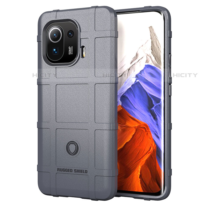 Funda Silicona Ultrafina Goma 360 Grados Carcasa S06 para Xiaomi Mi 11 Pro 5G Gris