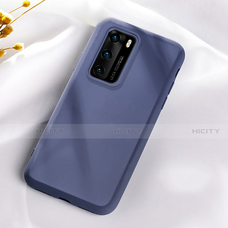 Funda Silicona Ultrafina Goma 360 Grados Carcasa S07 para Huawei P40 Azul