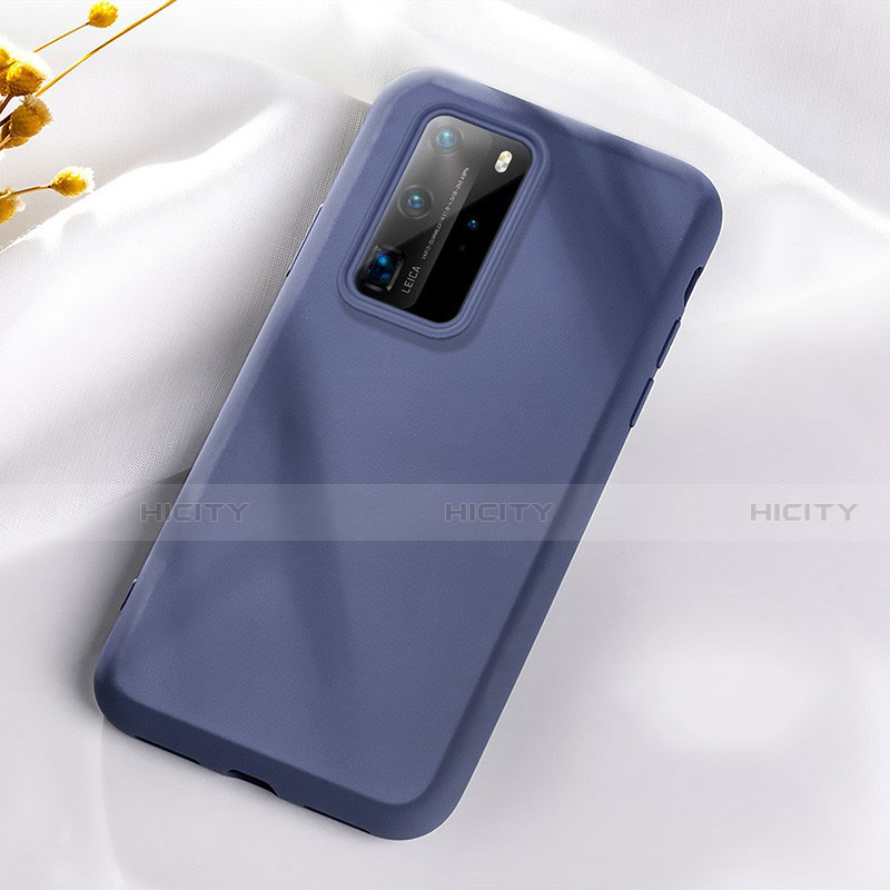 Funda Silicona Ultrafina Goma 360 Grados Carcasa S07 para Huawei P40 Pro Azul