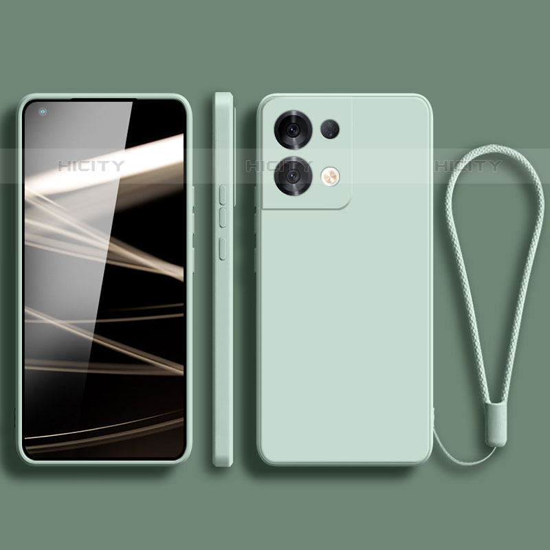 Funda Silicona Ultrafina Goma 360 Grados Carcasa S07 para Oppo Reno9 Pro 5G Menta Verde