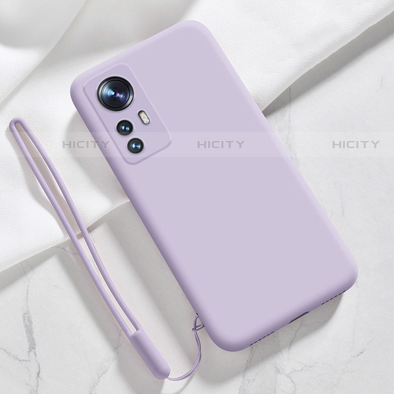 Funda Silicona Ultrafina Goma 360 Grados Carcasa S07 para Xiaomi Mi 12 Pro 5G Purpura Claro