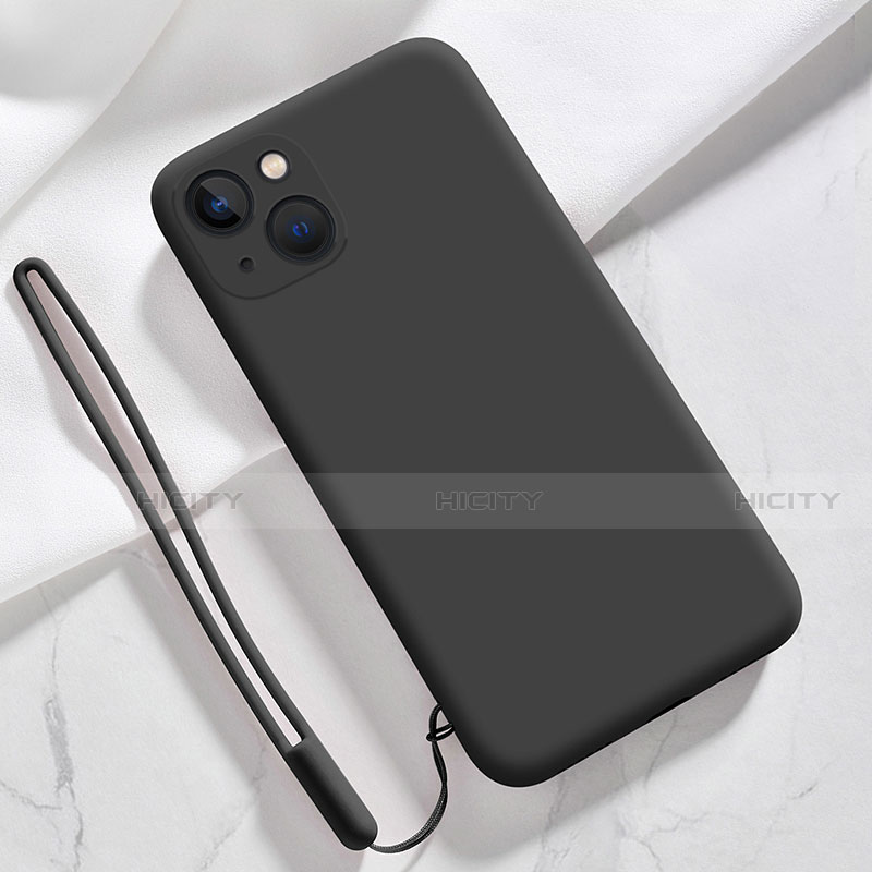 Funda Silicona Ultrafina Goma 360 Grados Carcasa S08 para Apple iPhone 14 Plus Negro