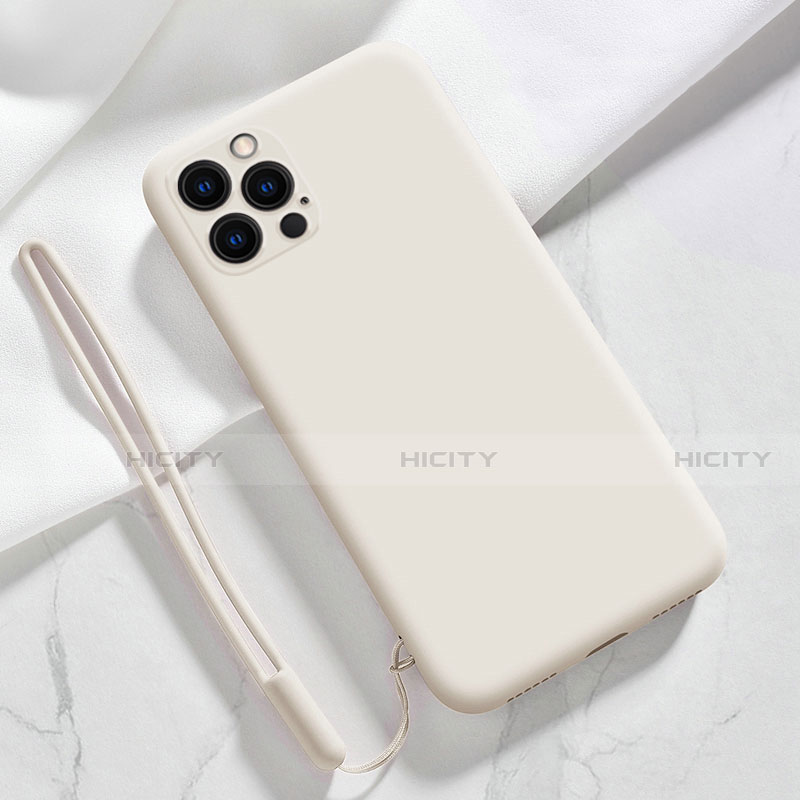 Funda Silicona Ultrafina Goma 360 Grados Carcasa S09 para Apple iPhone 13 Pro Blanco