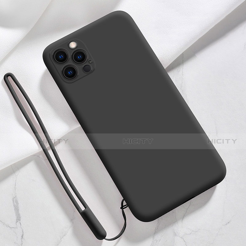 Funda Silicona Ultrafina Goma 360 Grados Carcasa S09 para Apple iPhone 16 Pro Negro