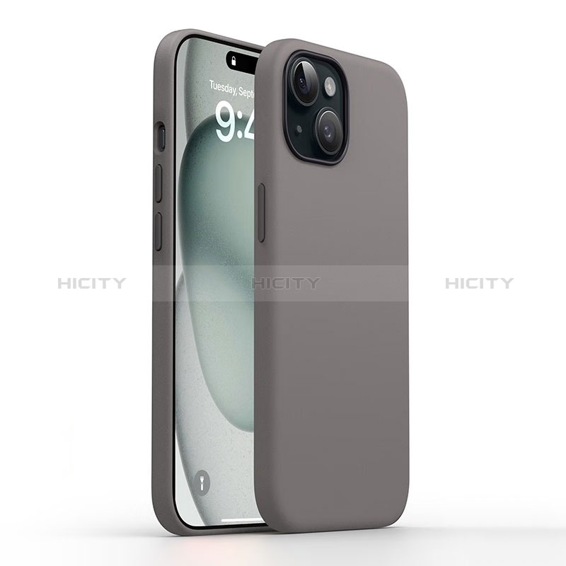 Funda Silicona Ultrafina Goma 360 Grados Carcasa YK1 para Apple iPhone 14 Gris Oscuro