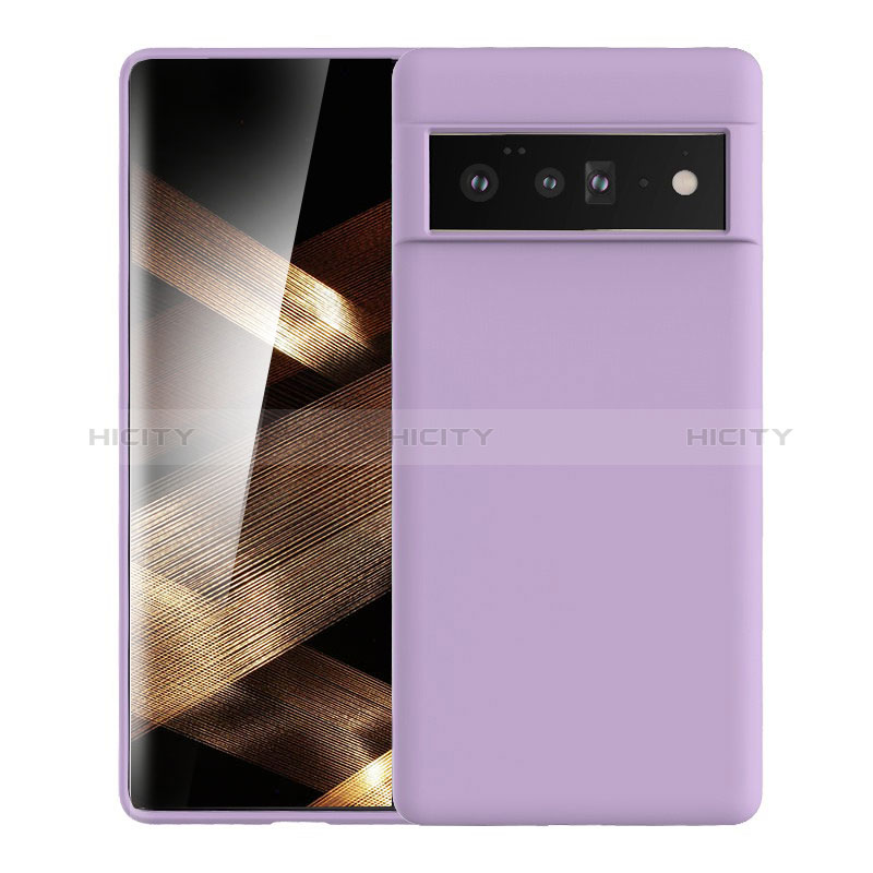 Funda Silicona Ultrafina Goma 360 Grados Carcasa YK1 para Google Pixel 6 Pro 5G Purpura Claro