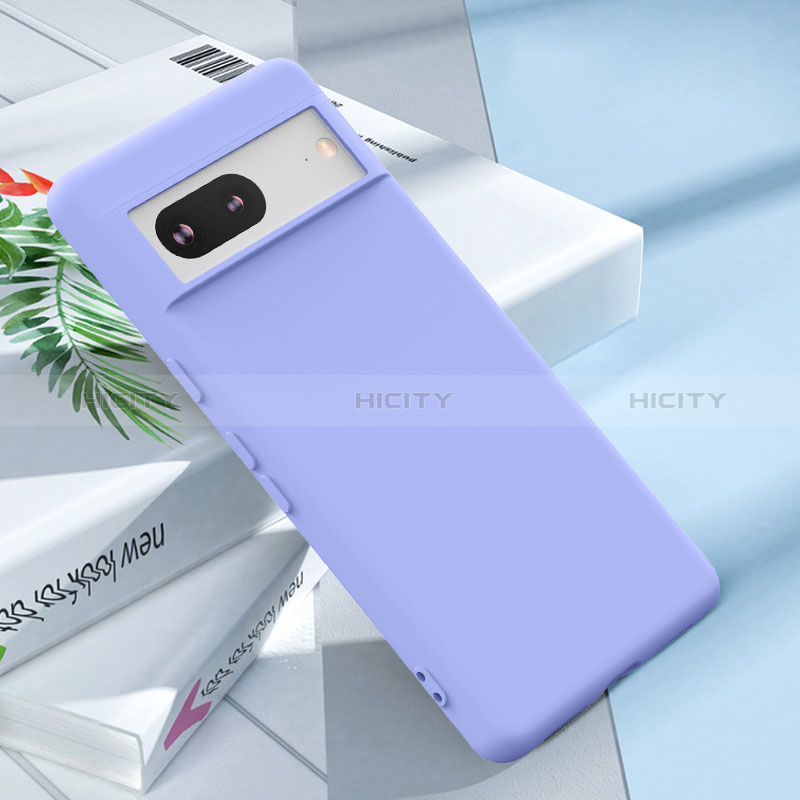 Funda Silicona Ultrafina Goma 360 Grados Carcasa YK1 para Google Pixel 7 5G Purpura Claro