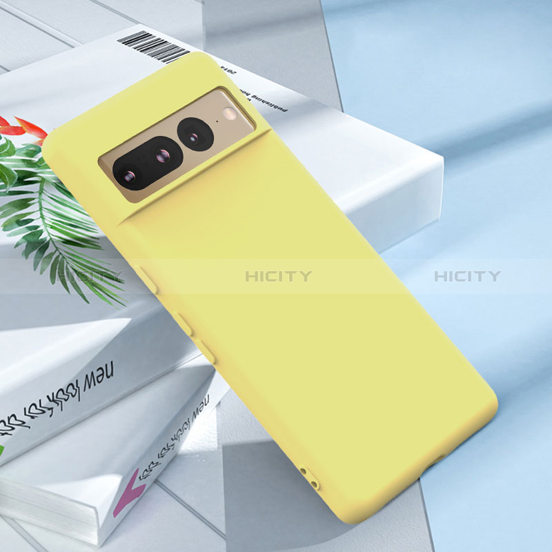 Funda Silicona Ultrafina Goma 360 Grados Carcasa YK1 para Google Pixel 7 Pro 5G Amarillo