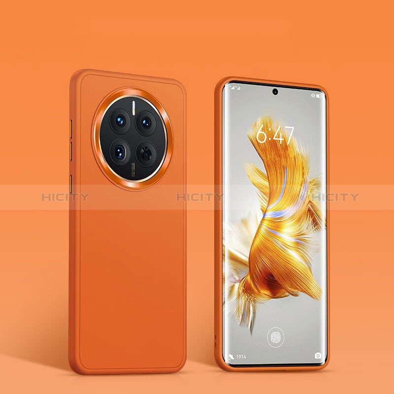 Funda Silicona Ultrafina Goma 360 Grados Carcasa YK1 para Huawei Mate 50 Naranja