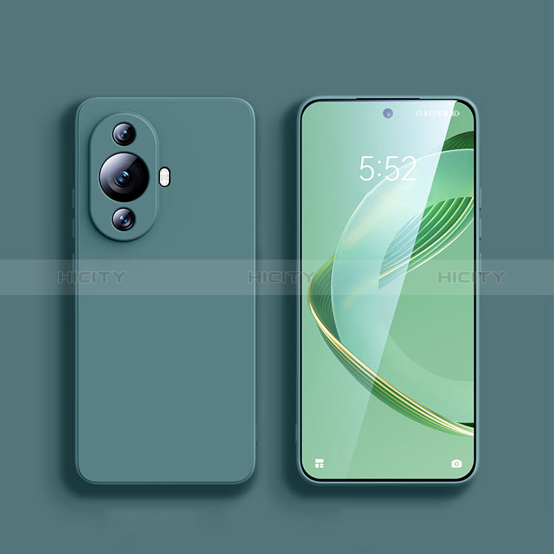 Funda Silicona Ultrafina Goma 360 Grados Carcasa YK1 para Huawei Nova 11 Verde Noche