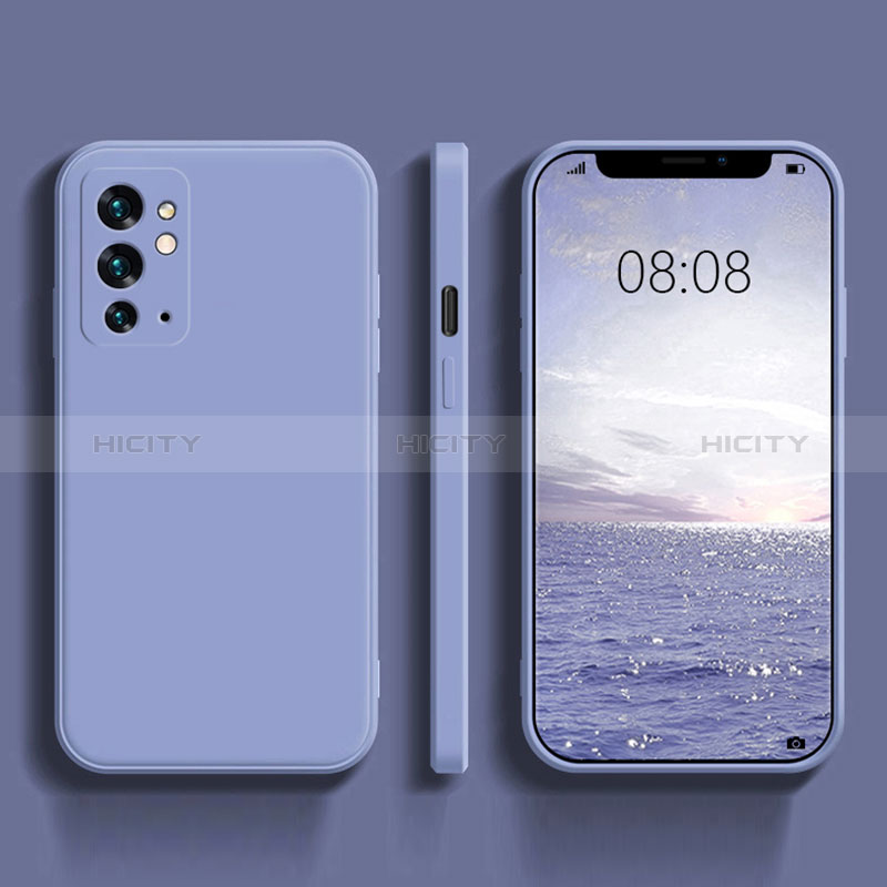 Funda Silicona Ultrafina Goma 360 Grados Carcasa YK1 para OnePlus 9RT 5G Gris Lavanda