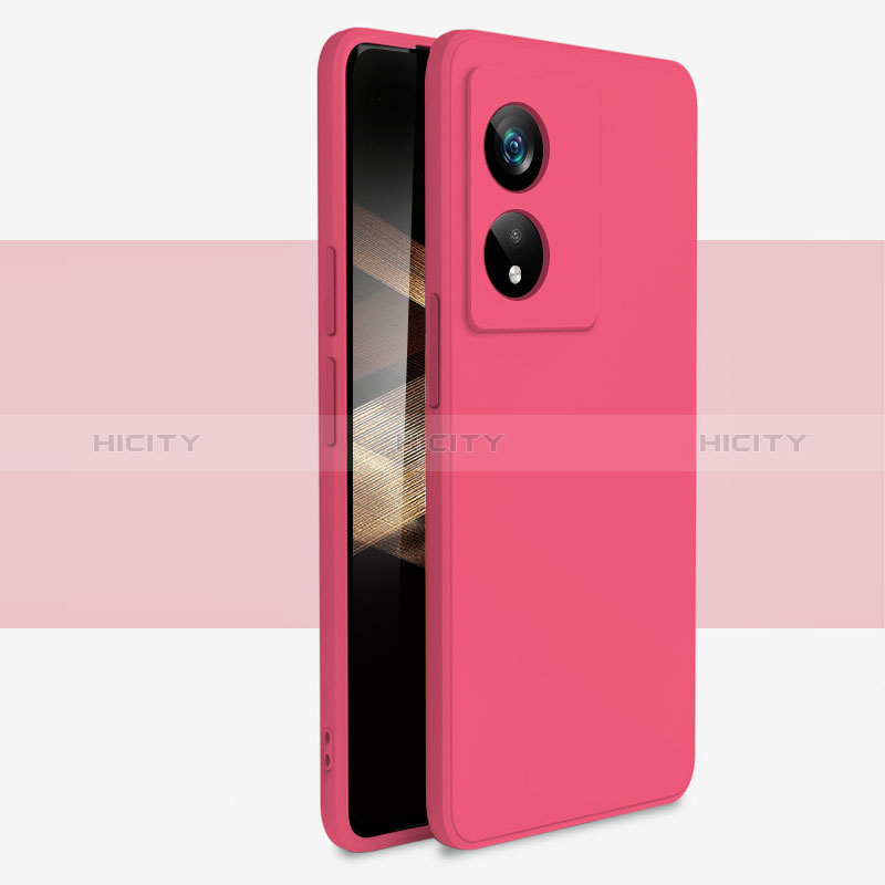 Funda Silicona Ultrafina Goma 360 Grados Carcasa YK1 para Oppo A78 4G Rojo