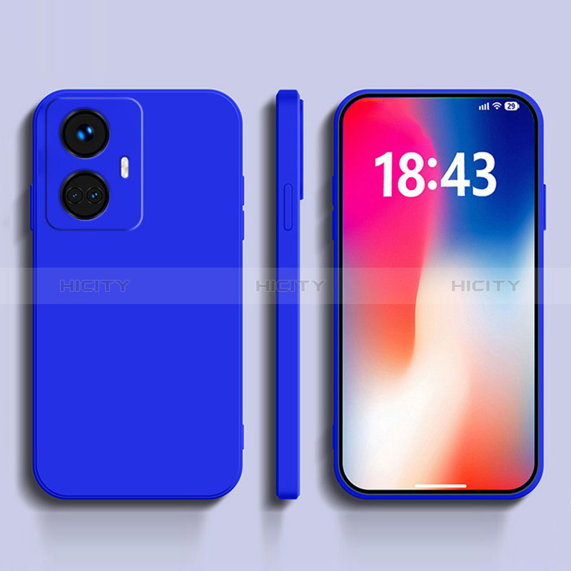 Funda Silicona Ultrafina Goma 360 Grados Carcasa YK1 para Realme 10 Pro+ Plus 5G Azul