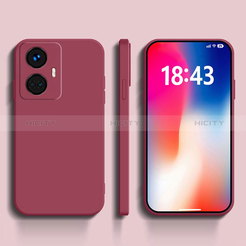 Funda Silicona Ultrafina Goma 360 Grados Carcasa YK1 para Realme 10 Pro+ Plus 5G Rojo