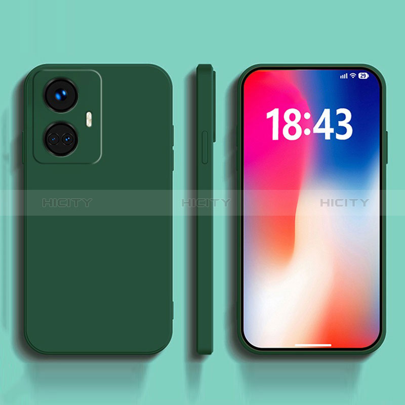 Funda Silicona Ultrafina Goma 360 Grados Carcasa YK1 para Realme 10 Pro+ Plus 5G Verde Noche