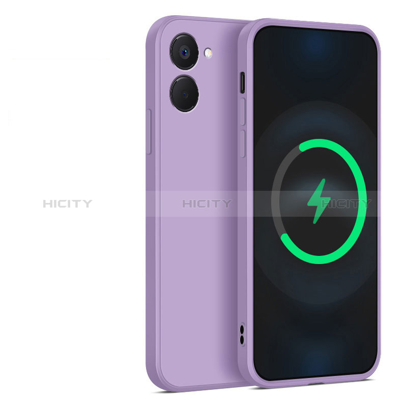 Funda Silicona Ultrafina Goma 360 Grados Carcasa YK1 para Realme 10S 5G Purpura Claro