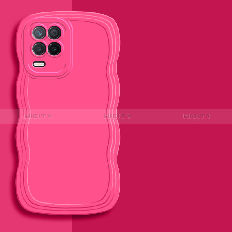 Funda Silicona Ultrafina Goma 360 Grados Carcasa YK1 para Realme 8s 5G Rosa Roja