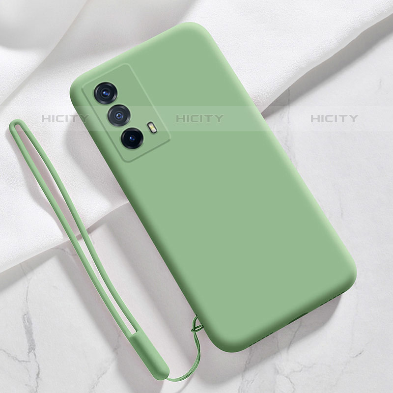 Funda Silicona Ultrafina Goma 360 Grados Carcasa YK1 para Vivo iQOO Z5 5G Verde