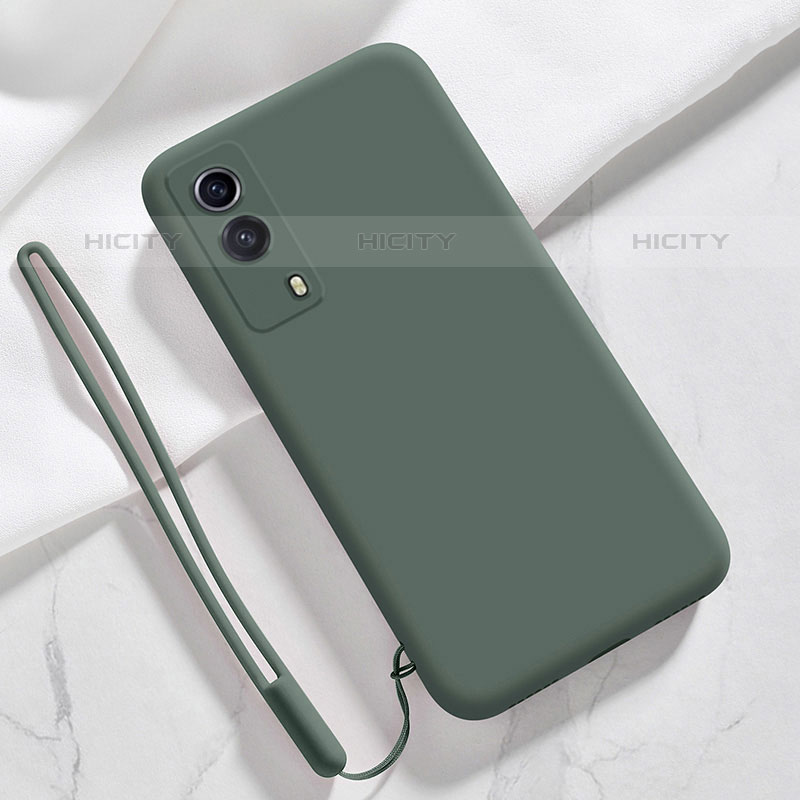 Funda Silicona Ultrafina Goma 360 Grados Carcasa YK1 para Vivo iQOO Z5x 5G Verde Noche