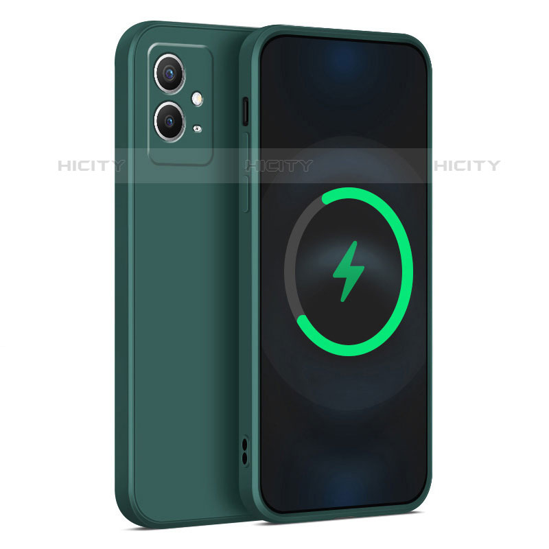 Funda Silicona Ultrafina Goma 360 Grados Carcasa YK1 para Vivo iQOO Z6 5G Verde Noche