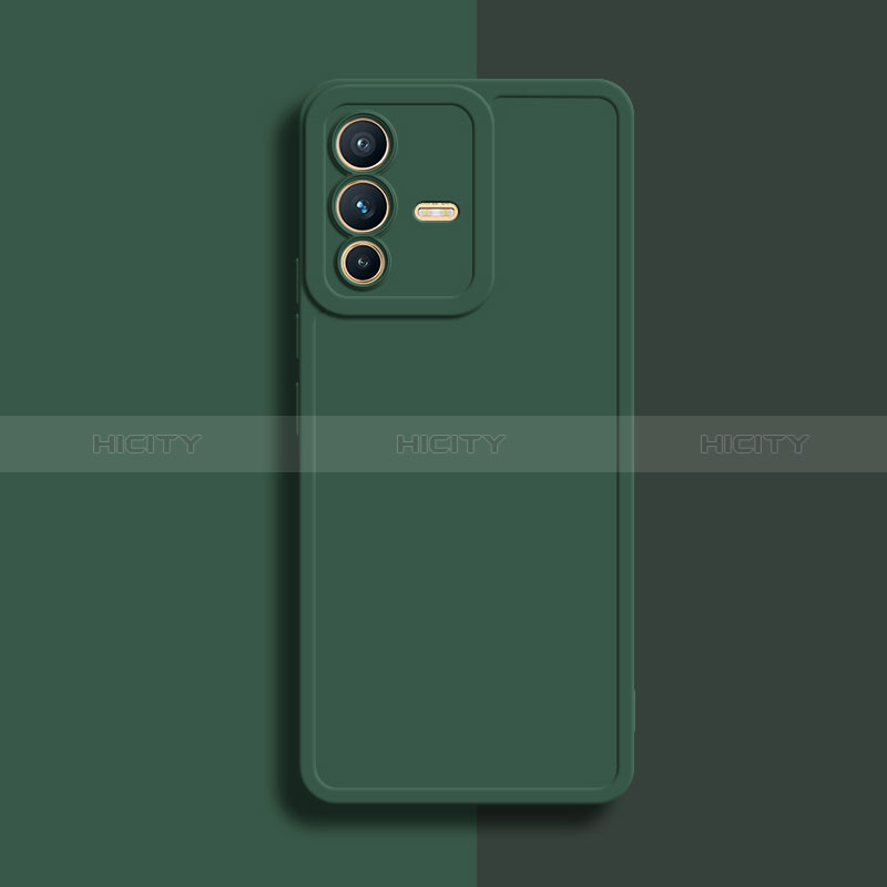 Funda Silicona Ultrafina Goma 360 Grados Carcasa YK1 para Vivo V23 5G Verde Noche