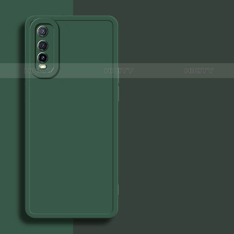 Funda Silicona Ultrafina Goma 360 Grados Carcasa YK1 para Vivo Y50t Verde Noche