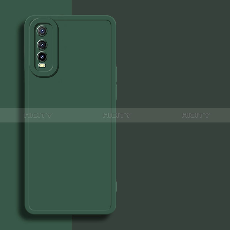 Funda Silicona Ultrafina Goma 360 Grados Carcasa YK1 para Vivo Y51s 5G Verde Noche