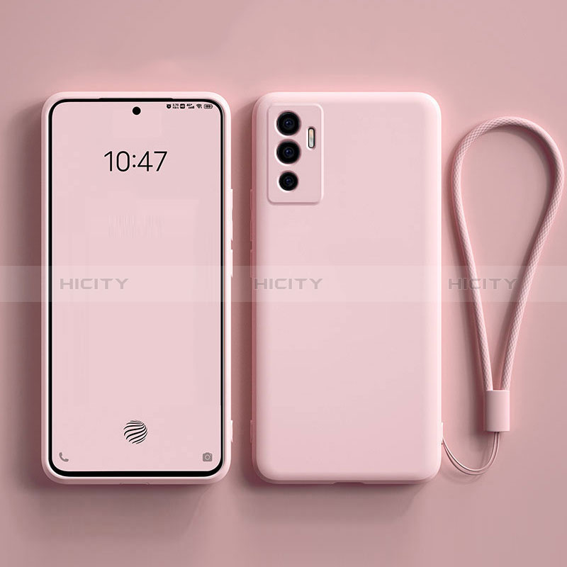 Funda Silicona Ultrafina Goma 360 Grados Carcasa YK1 para Vivo Y75 4G Rosa