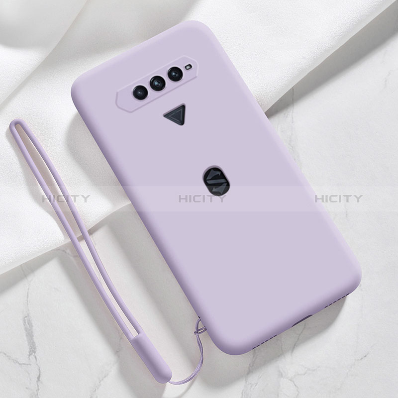 Funda Silicona Ultrafina Goma 360 Grados Carcasa YK1 para Xiaomi Black Shark 4S 5G Purpura Claro