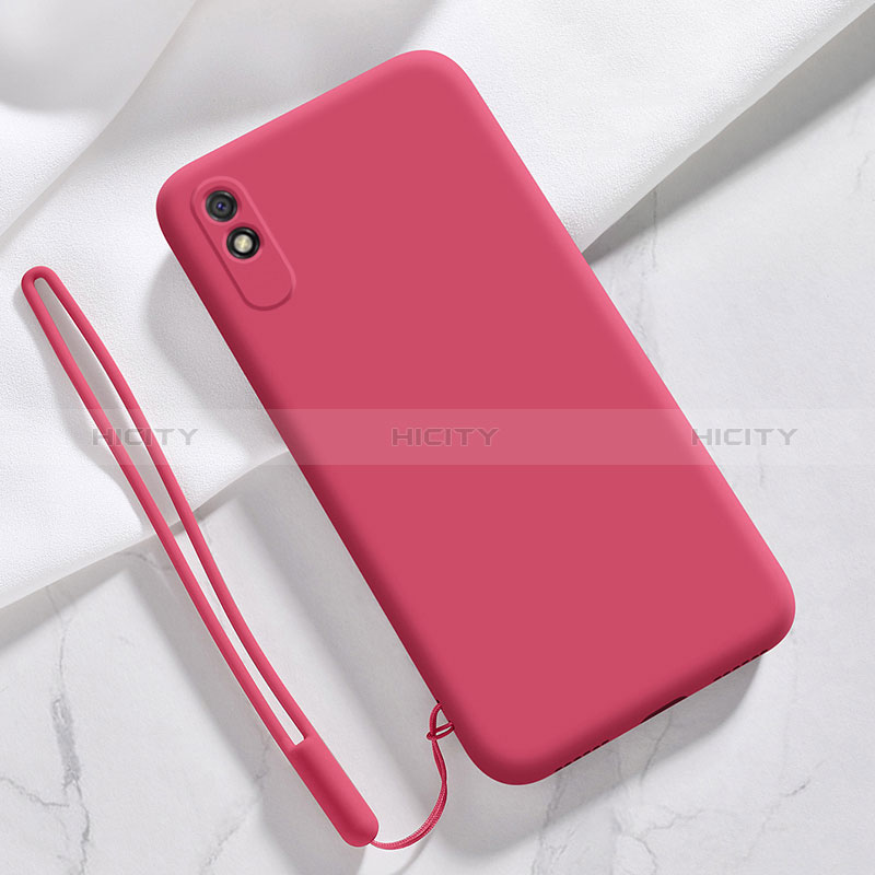 Funda Silicona Ultrafina Goma 360 Grados Carcasa YK1 para Xiaomi Redmi 9A Rojo