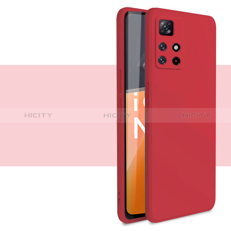 Funda Silicona Ultrafina Goma 360 Grados Carcasa YK1 para Xiaomi Redmi Note 11 5G Rojo