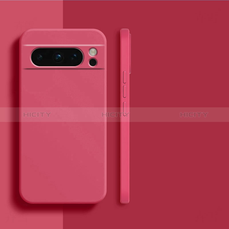 Funda Silicona Ultrafina Goma 360 Grados Carcasa YK2 para Google Pixel 8 Pro 5G Rosa Roja