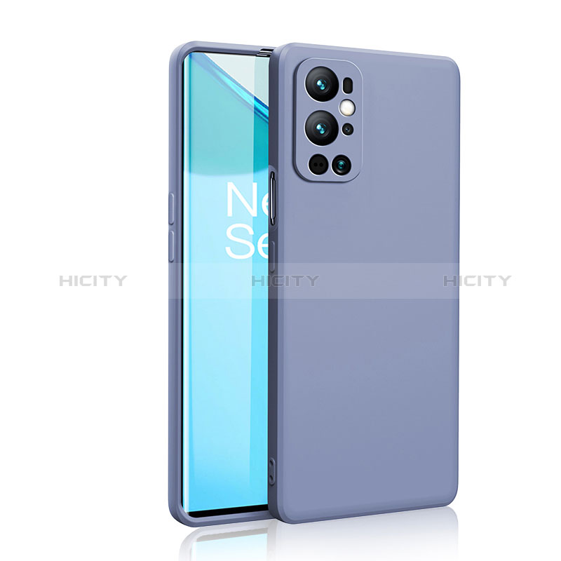 Funda Silicona Ultrafina Goma 360 Grados Carcasa YK2 para OnePlus 9 Pro 5G Gris Lavanda